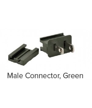 Male Slide On Polarized Plug; SPT-1; Green